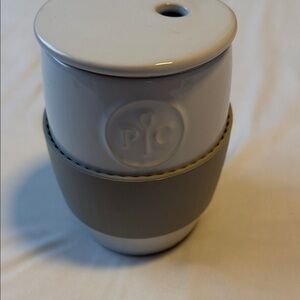 Pampered Chef White Ceramic egg cooker